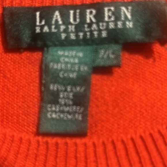 Persimmon colored silk and cashmere sweater - Picture 2 of 6